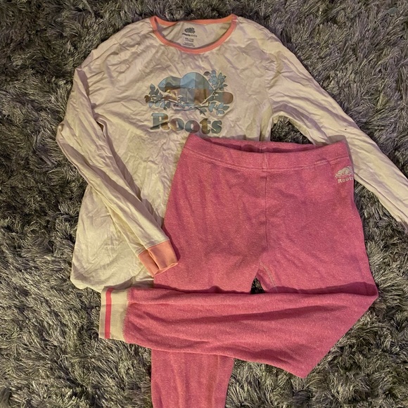 ROOTS kid girls 2 piece pyjama set - Picture 1 of 6